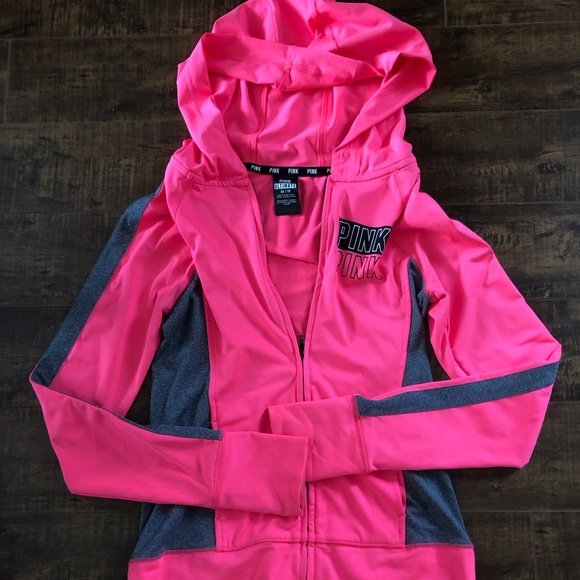 Victoria secret Pink bright pink athletic zip up - Picture 4 of 4